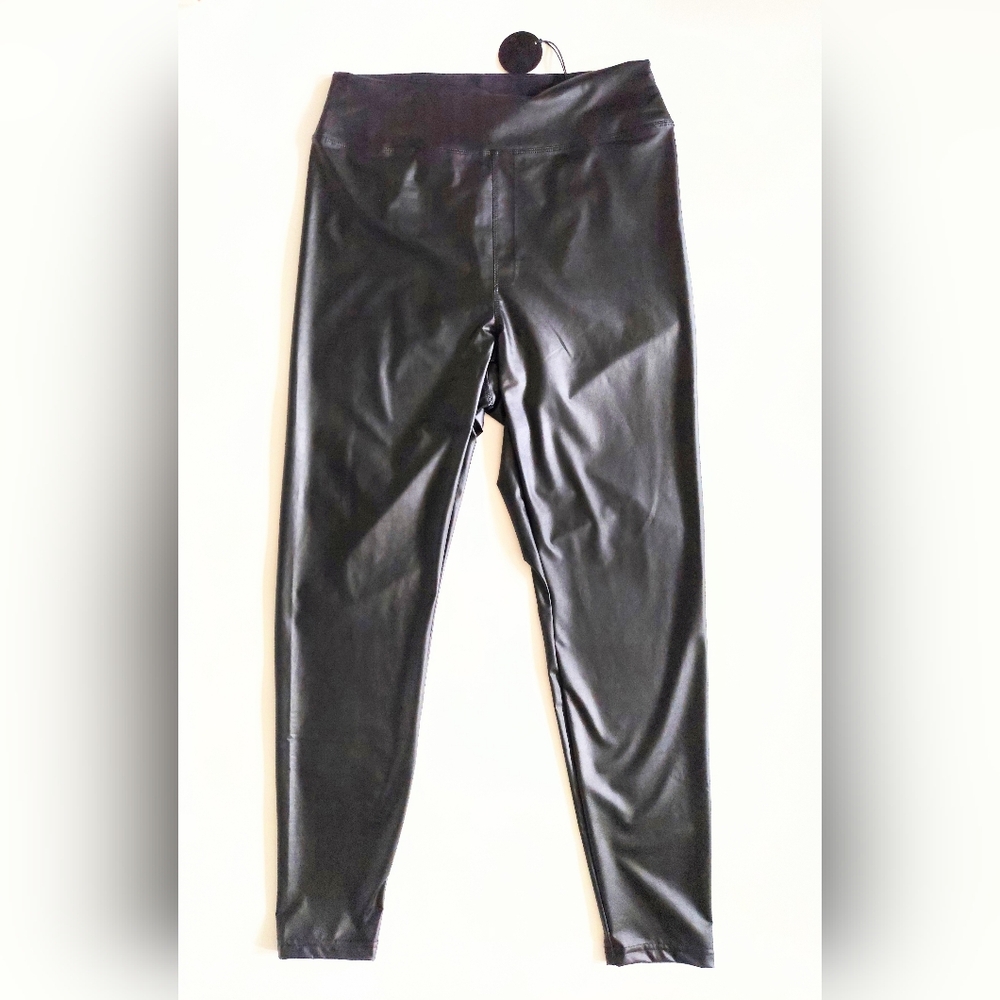 OFFLINE By Aerie Real Luxe Faux Leather Leggings Pants Black Size XL NWT